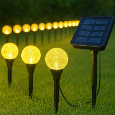 Світлодіодна гірлянда на сонячній батареї 11,73 м 100 LED тепле біле світло для саду та двору