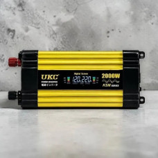 Інвертор напруги KSM 2000W 12V LCD + 2 USB-перетворювач 12 В 220 В автомобільний з екраном