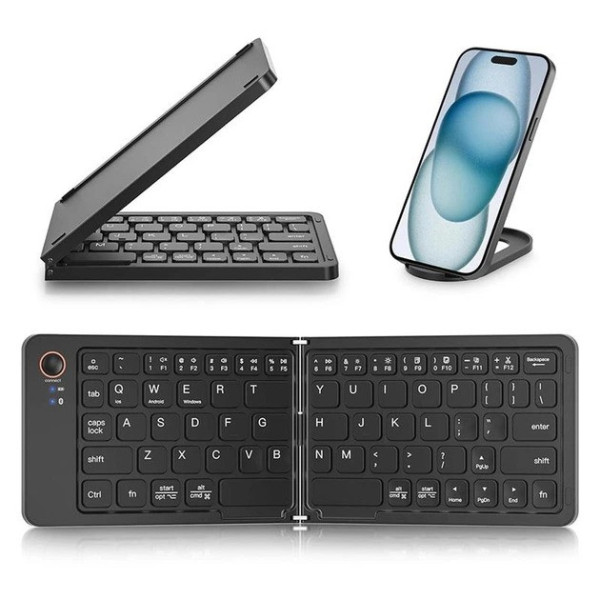 Клавиатура складная HB 028 Bluetooth портативная беспроводная для планшета ноутбука и смартфона