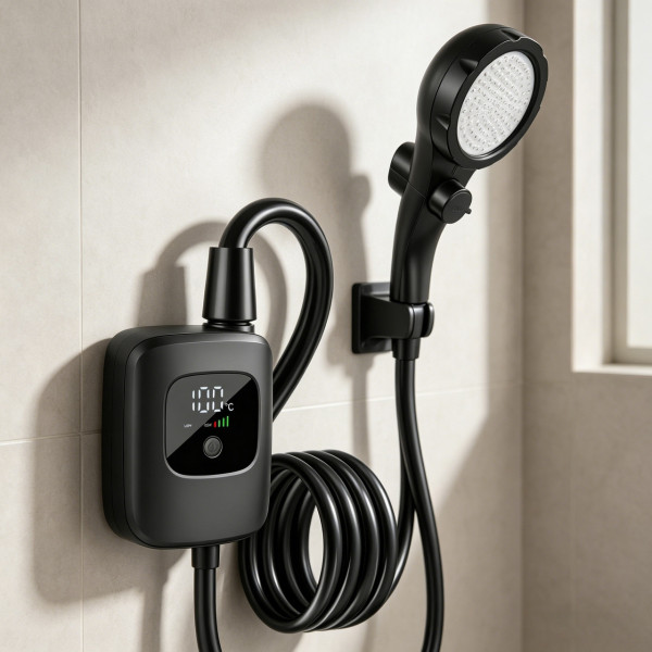 Душ портативный Electric Outdoor Shower с аккумулятором 2400 mAh LED дисплеем температуры USB зарядкой