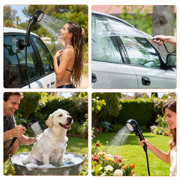 Душ портативный Electric Outdoor Shower с аккумулятором 2400 mAh LED дисплеем температуры USB зарядкой