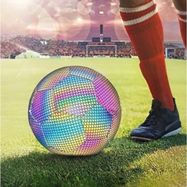 Голографический мяч BRIGHT BALL No5 светоотражающий TPU EVA спортивный тренировочный мяч футбол 110з