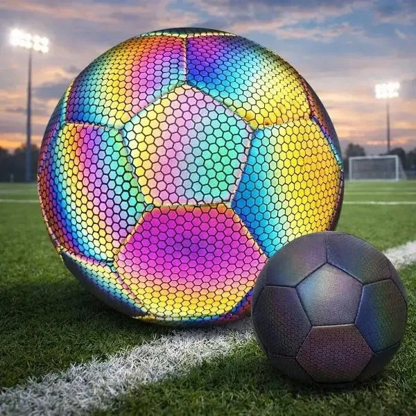 Голографический мяч BRIGHT BALL No5 светоотражающий TPU EVA спортивный тренировочный мяч футбол 110з