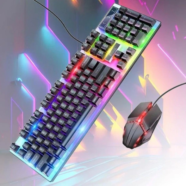 Геймерский набор HOCO GM18 клавиатура мышь RGB проводной 104 клавиши для игр