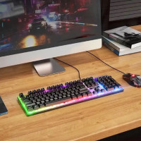 Геймерский набор HOCO GM18 клавиатура мышь RGB проводной 104 клавиши для игр