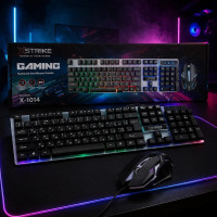 Геймерский набор XSTRIKE X-1014 клавиатура мышь RGB USB проводной 104 клавиши черный