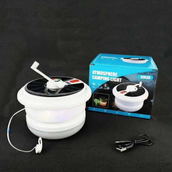 Кемпинговый светильник BL YX669 солнечный RGB LED 10 м подвесной фонарь аккумуляторный