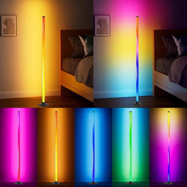 Светодиодная угловая лампа Corner Light RGB 120 см с пультом декоративный напольный светильник