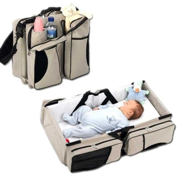 Дорожная кроватка трансформер Baby Room, сумка люлька и переноска для новорожденных 0–12 месяцев, бежевая