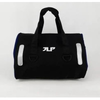 Сумка спортивна JLP 39×38×23 см дорожня із синіми вставками містка для спорту та подорожей