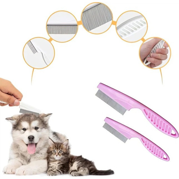 Набор для ухода за собаками и котами Pet Grooming 8 в 1 с расческами щетками и когтерезом