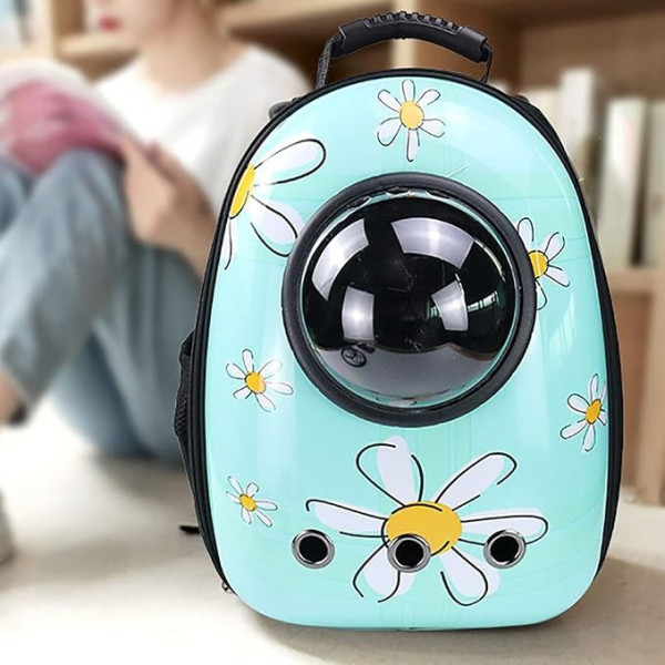 Туристический рюкзак CosmoPet для котов и собак 42×35×27 см с иллюминатором до 10 кг голубой