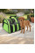 Переноска For Friends GREEN paws M 41×25×26 см для собак и котов дышащая сумка
