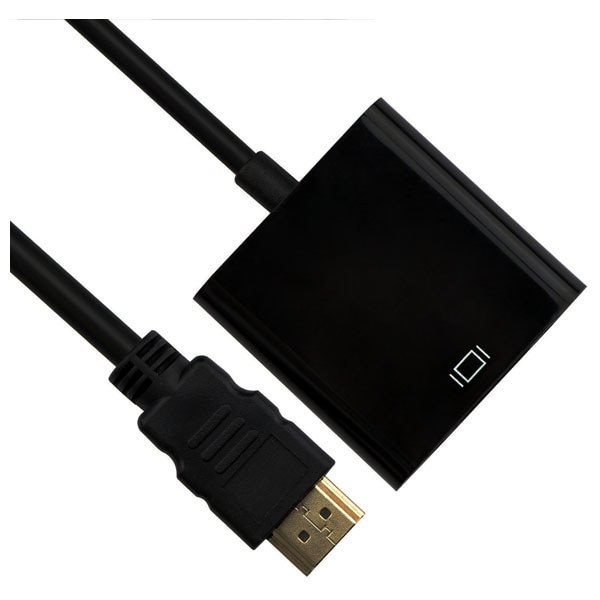 Переходник HDMI на VGA и AV с аудио конвертер для монитора проектора Full HD черный