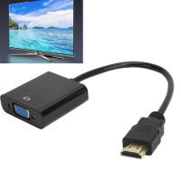 Перехідник HDMI на VGA і AV з аудіоконвертер для монітора проєктора Full HD чорний