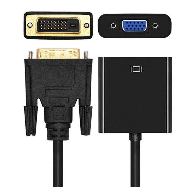Переходник DVI VGA Addap DVI2VGA-01 видео адаптер для монитора проектора Full HD 1080p