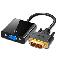 Перехідник DVI VGA Addap DVI2VGA-01 відео адаптер для монітора проєктора Full HD 1080p
