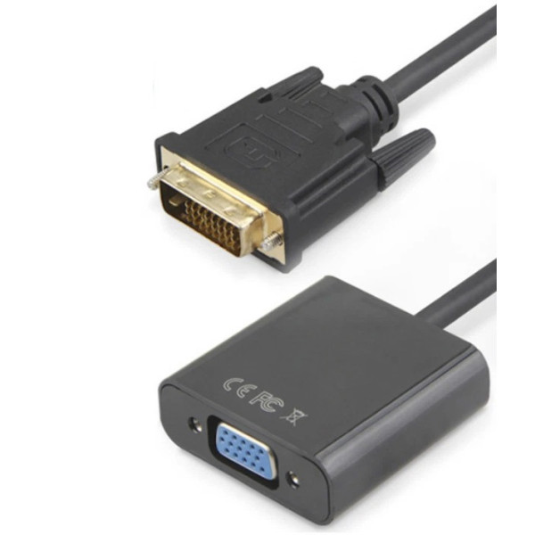 Переходник DVI VGA Addap DVI2VGA-01 видео адаптер для монитора проектора Full HD 1080p