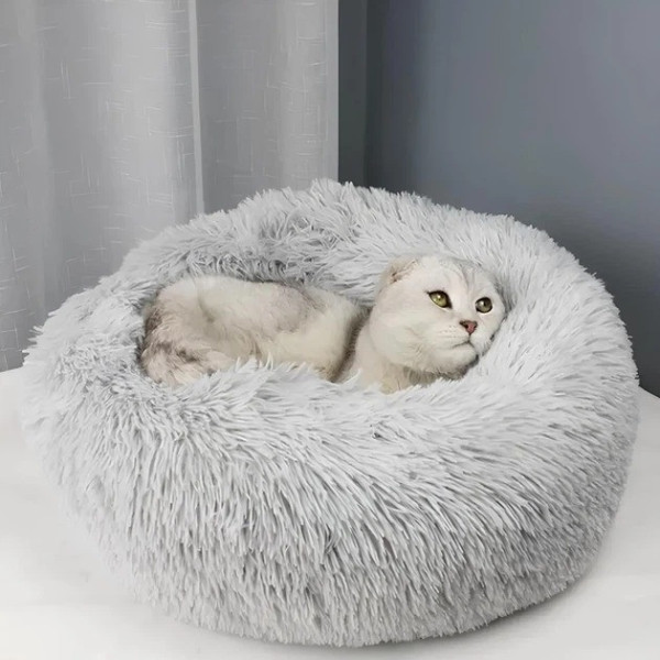 Спальное место для животных Pet Sleeping Bag уютная круглая лежанка 44 см для кошек и собак антистресс эффект