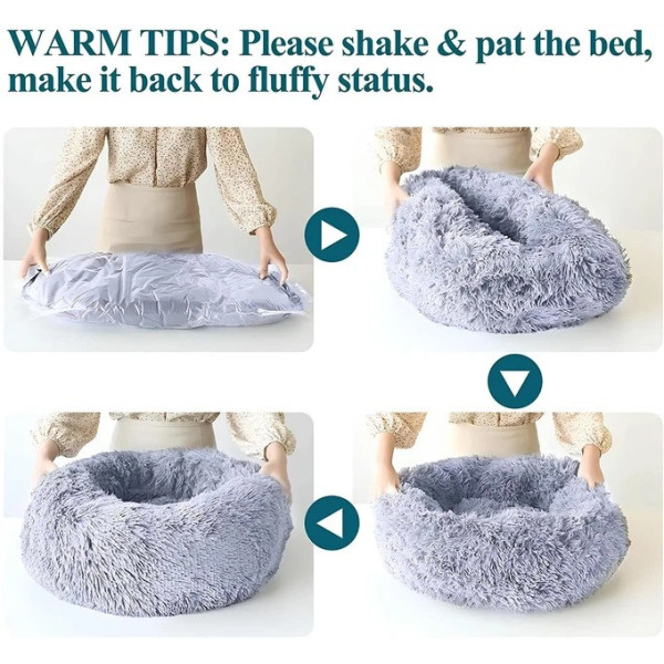 Спальное место для животных Pet Sleeping Bag уютная круглая лежанка 44 см для кошек и собак антистресс эффект