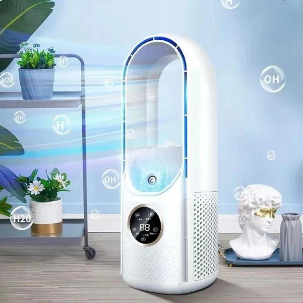 Вентилятор Air Multiplier безлопастной аккумуляторный с функцией увлажнения и подсветки USB с таймером