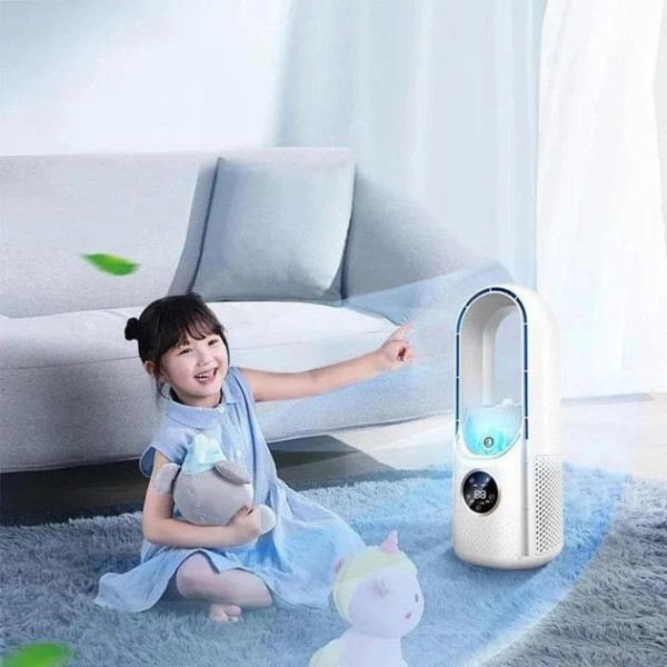 Вентилятор Air Multiplier безлопастной аккумуляторный с функцией увлажнения и подсветки USB с таймером
