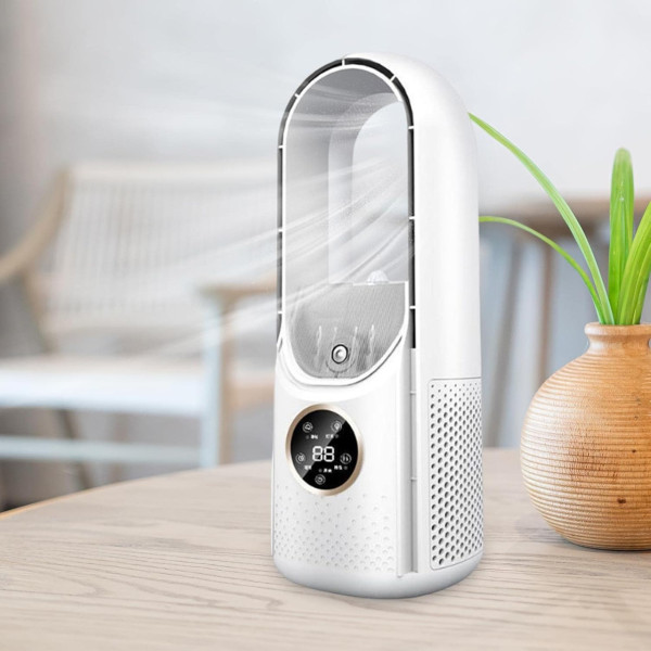 Вентилятор Air Multiplier безлопастной аккумуляторный с функцией увлажнения и подсветки USB с таймером