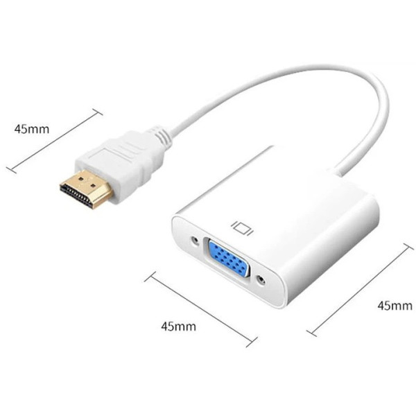 Переходник HDMI VGA STLab U-990 Pro конвертер сигнала для монитора и проектора Full HD
