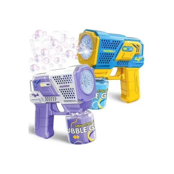 Пистолет для мыльных пузырей Bubble Gun 401018, автоматический пузырьков с LED-подсветкой, до 5000 пузырьков/мин