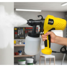 Электрический кракопульт Paint Sprayer, распылитель краски 500 Вт с регулировкой подачи и баком 650 мл (желтый)