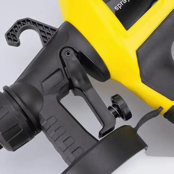 Электрический кракопульт Paint Sprayer, распылитель краски 500 Вт с регулировкой подачи и баком 650 мл (желтый)