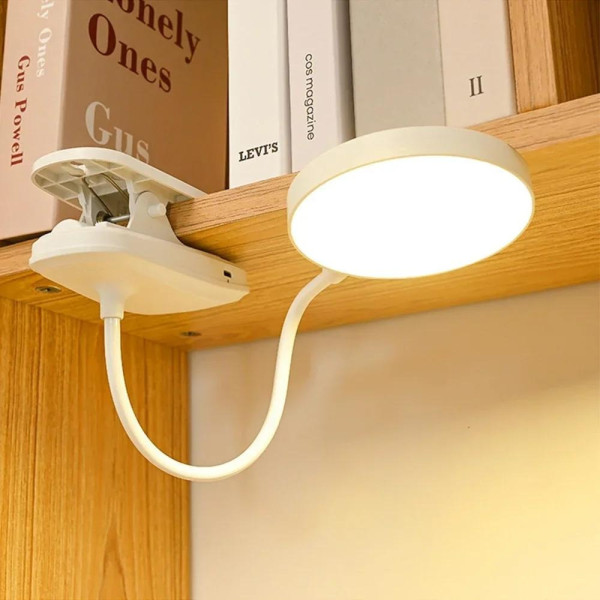 Настольная LED лампа 12588800, USB светильник с прищепкой, подставкой для смартфона и аккумулятором 2500 мАч