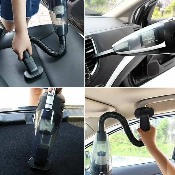 Автомобильный пылесос Vacuum Cleaner E-6 XL-830 аккумуляторный 120 Вт с HEPA-фильтром для сухой и влажной уборки