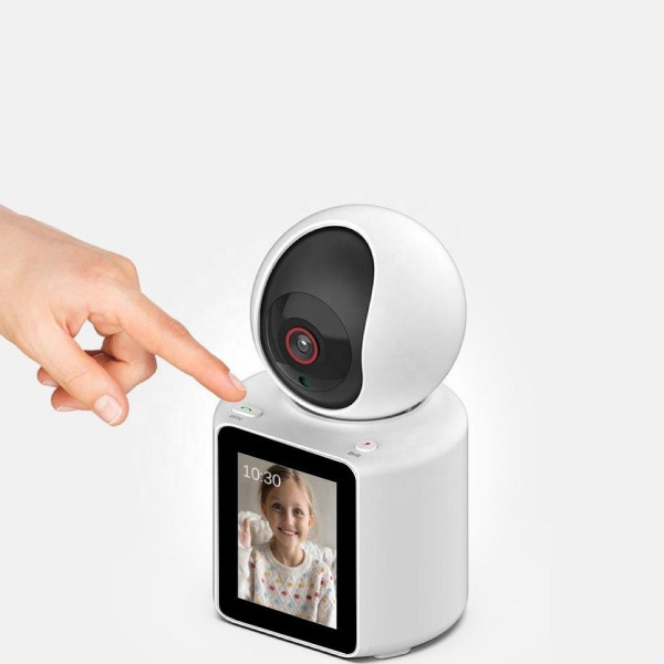 Камера видеоняня ICSEE V1-20C 3 Мп Wi-Fi с подключением к телефону, поворотная IP камера с двусторонней связью