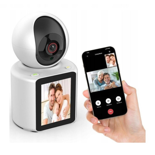 Камера видеоняня ICSEE V1-20C 3 Мп Wi-Fi с подключением к телефону, поворотная IP камера с двусторонней связью