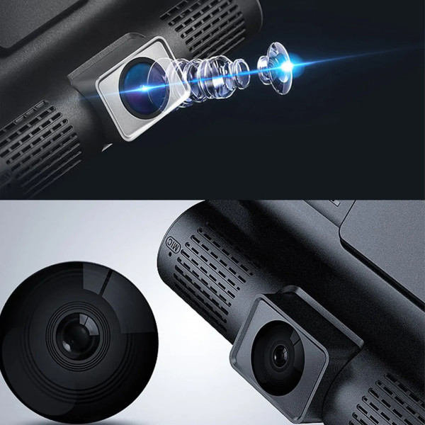 Автомобильный видеорегистратор 319 HDR LCD 4.0 Full HD с 3 камерами, задней камерой и записью салона