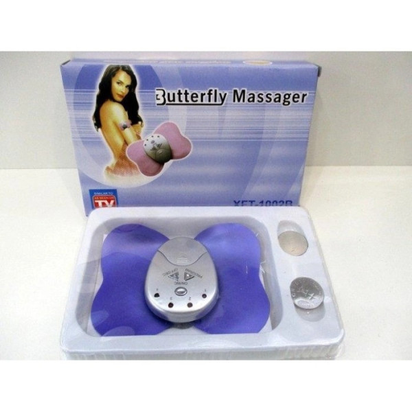 Миостимулятор Butterfly Massager для мышц тела, электронный EMS массажер «Бабочка» с 6 режимами и 10 уровнями интенсивности