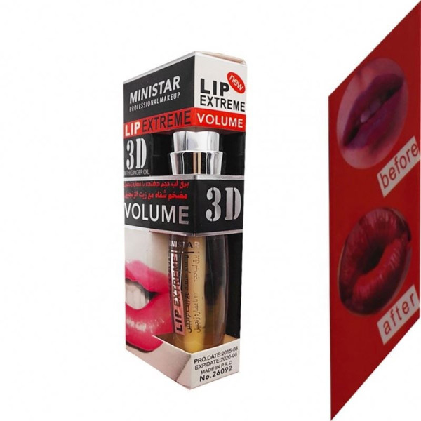 Блеск для губ с эффектом увеличения Minister Lip Extreme 3D имбирный, масло-блеск для объема и увлажнения губ