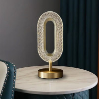 Настольная аккумуляторная лампа Creative Table Lamp 16 с кристаллами, сенсорный светильник 3 режима свечения USB