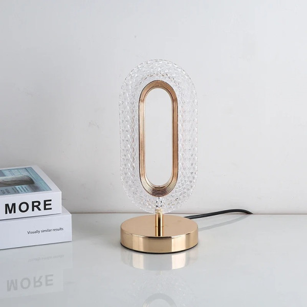 Настольная аккумуляторная лампа Creative Table Lamp 16 с кристаллами, сенсорный светильник 3 режима свечения USB