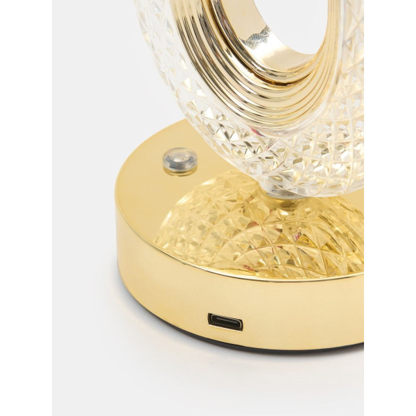 Настольная аккумуляторная лампа Creative Table Lamp 16 с кристаллами, сенсорный светильник 3 режима свечения USB