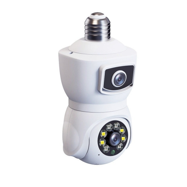 Камера видеонаблюдения PTZ-Lamp V09 Wi-Fi 2MP 1080P в патрон E27, поворотная IP камера с ночным видением и двусторонней связью