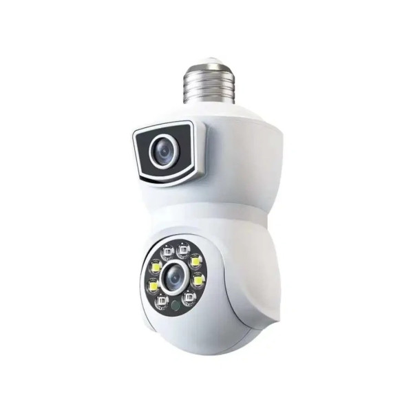 Камера видеонаблюдения PTZ-Lamp V09 Wi-Fi 2MP 1080P в патрон E27, поворотная IP камера с ночным видением и двусторонней связью