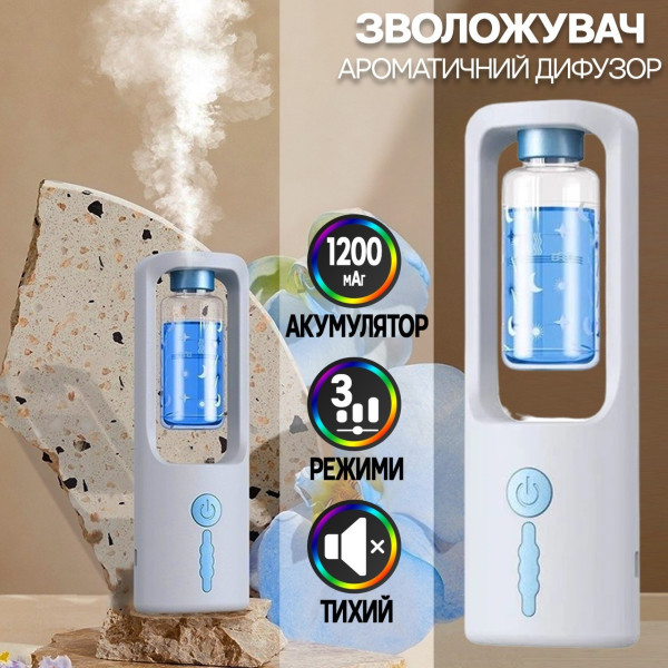 Увлажнитель воздуха с ароматизатором 250 мл ультразвуковой аромадиффузор для эфирных масел USB с LED подсветкой