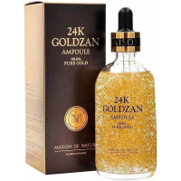 Сыворотка для лица 24K Gold Ampoule Goldzan 100 мл с пептидами и экстрактом золотая, увлажняющая антивозрастная эссенция