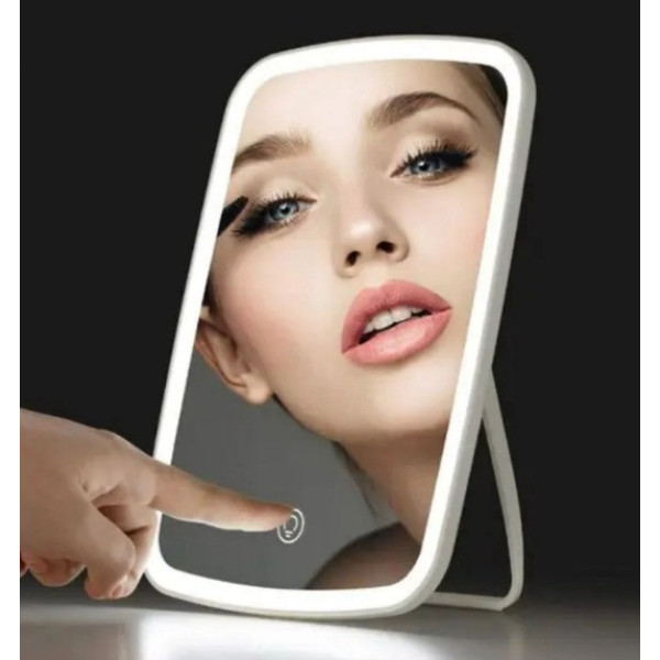 Зеркало для макияжа Jordan Judy LED Makeup Mirror NZ520 аккумуляторное с подсветкой и сенсорным управлением