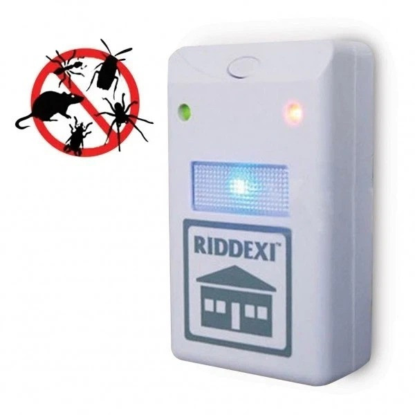 Отпугиватель грызунов и насекомых Riddex электромагнитный, реплер от мышей, крыс, тараканов для дома до 200 м2