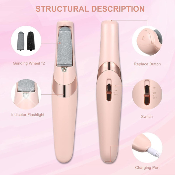 Электрическая пемза для пяток Flawless Pedi RD-9021 аккумуляторная, роликовая пила для удаления мозолей и огрубевшей кожи