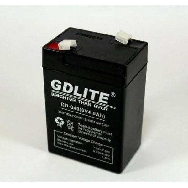 Аккумулятор GDLITE GD-640 6V 4Ah герметичный AGM, батарея для ИБП и электрооборудования
