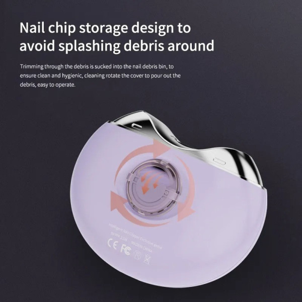 Триммер для стрижки ногтей Nail-Clipper аккумуляторный с дисплеем